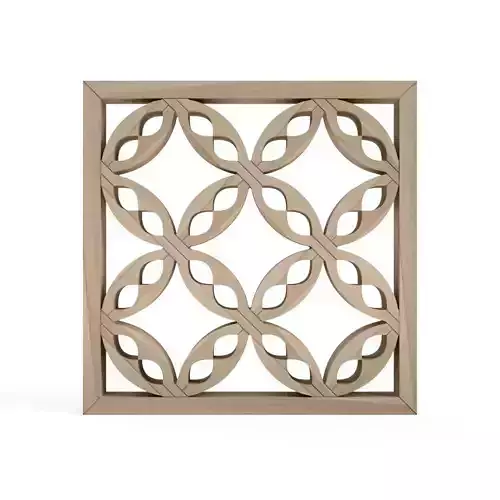 Kawarishippo wooden wall panel with intricate design 3D print model