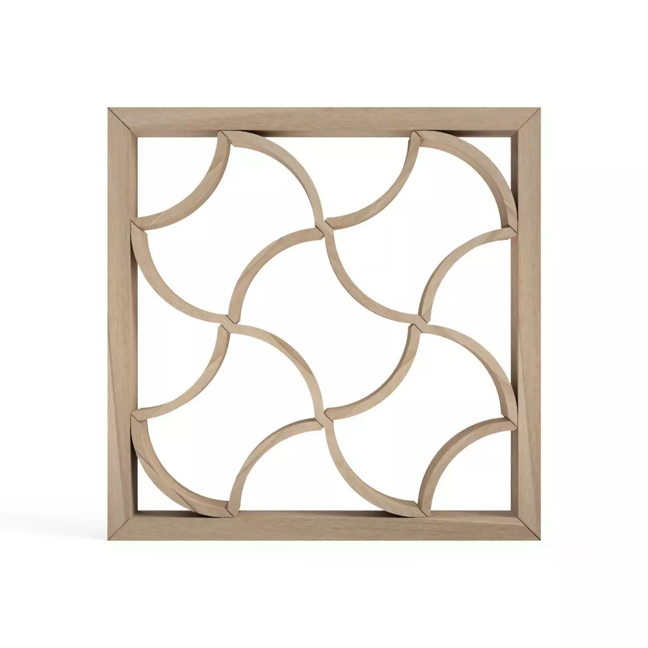 Bundotsunagi wooden frame with geometric design 3D print model_0