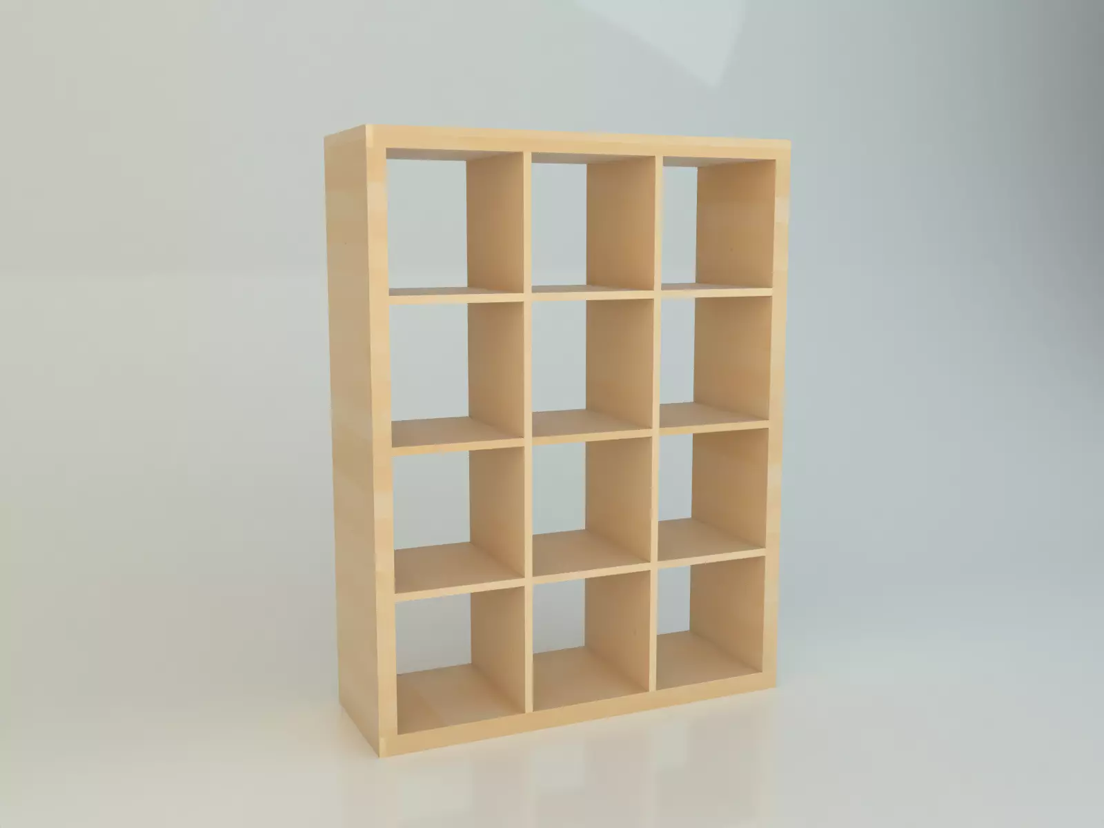 IKEA KALLAX 3x4 realistic measurements 3D model 3D model