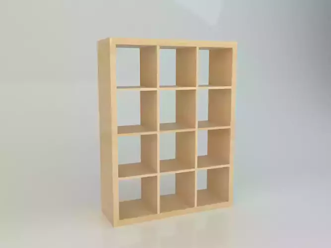 IKEA KALLAX 3x4 realistic measurements 3D model