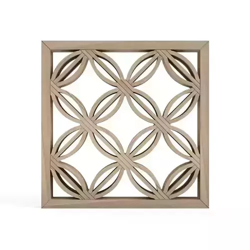 Mieshippo wooden wall art with intricate design 3D print model