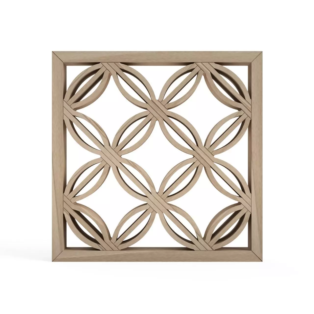 Mieshippo wooden wall art with intricate design 3D print model_0