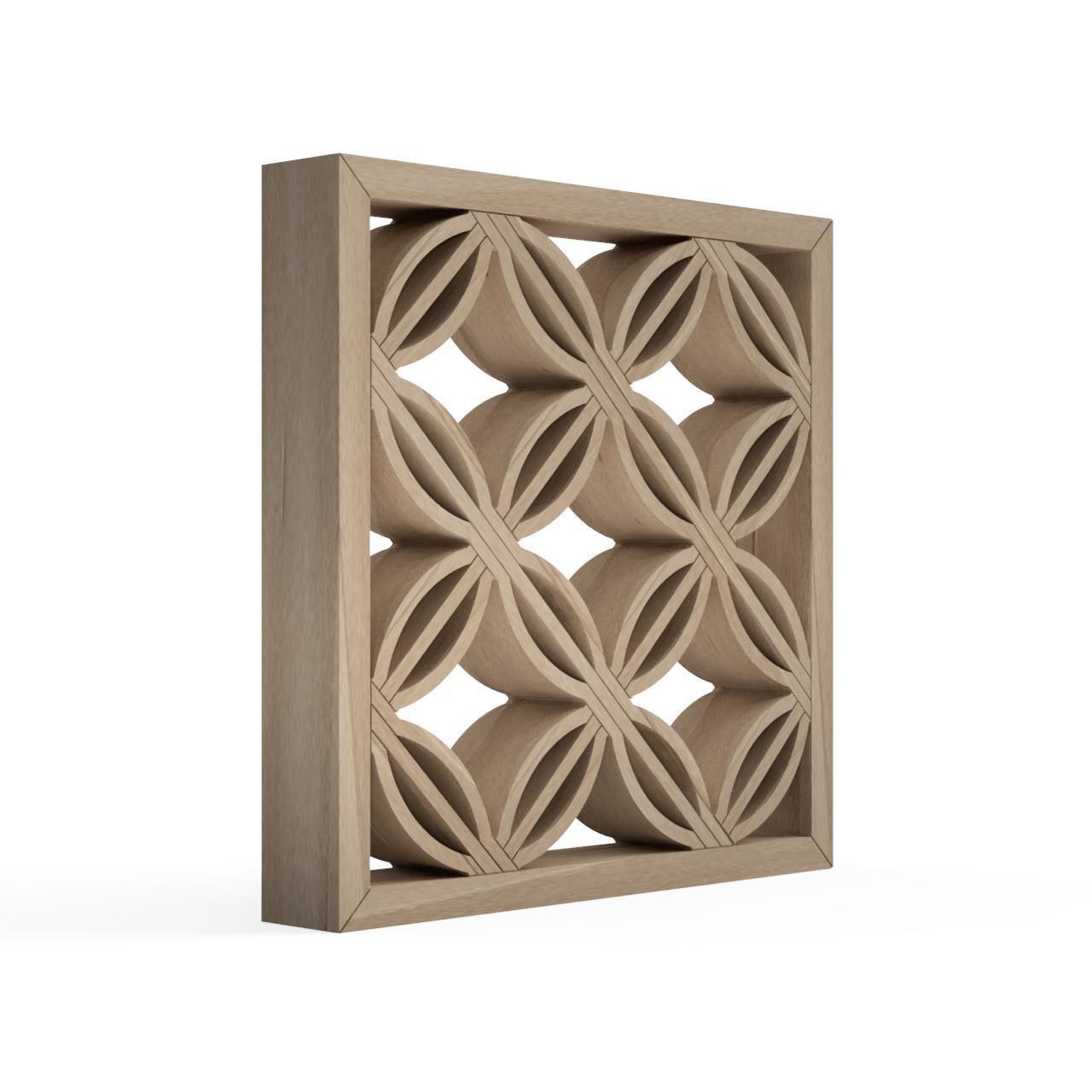 Mieshippo wooden wall art with intricate design 3D print model_2