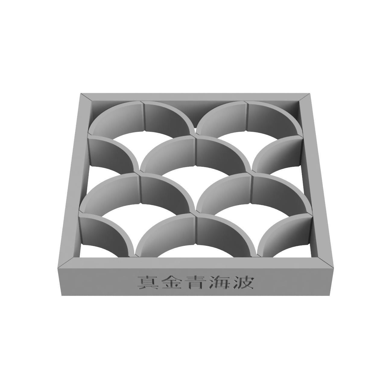 Maganeseigaiha wooden frame with scallops 3D print model_3