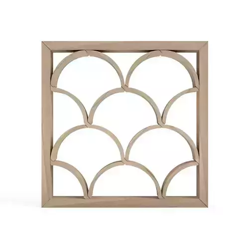 Maganeseigaiha wooden frame with scallops 3D print model