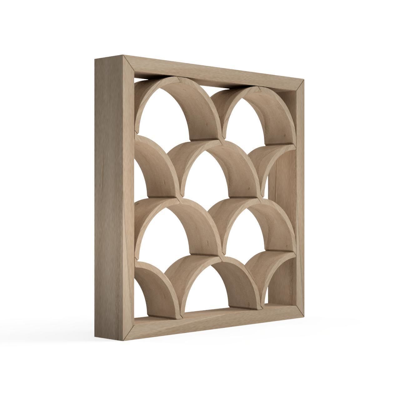 Maganeseigaiha wooden frame with scallops 3D print model_2