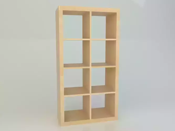 3D IKEA KALLAX 2x4 realistic measurements model