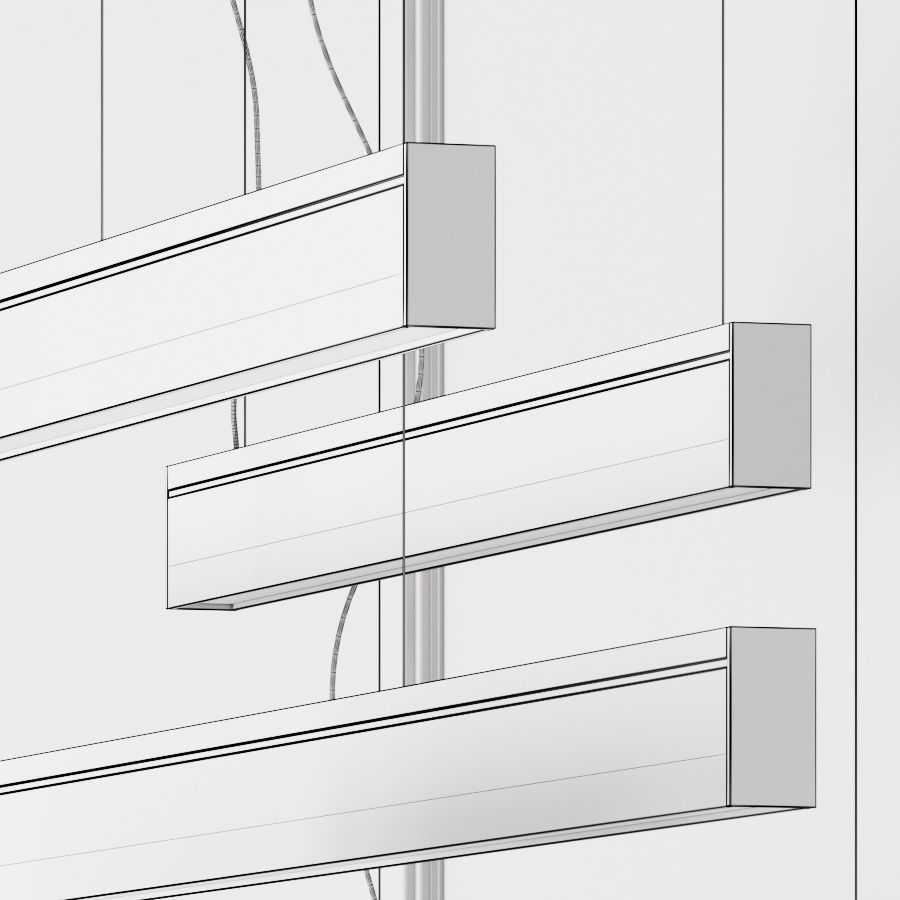 Egoluce Rail Led Pendant Lamps 3D model_2