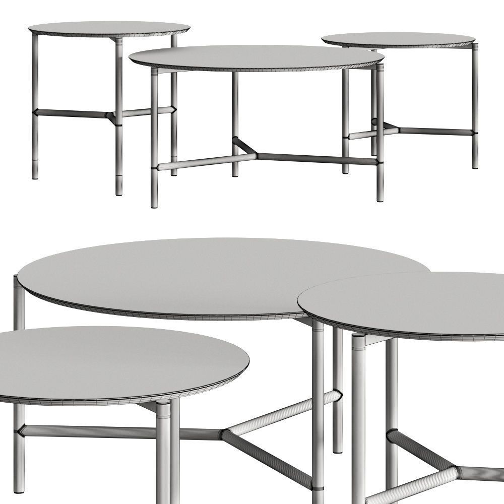 Flou Iko Coffee Tables 3D model_2