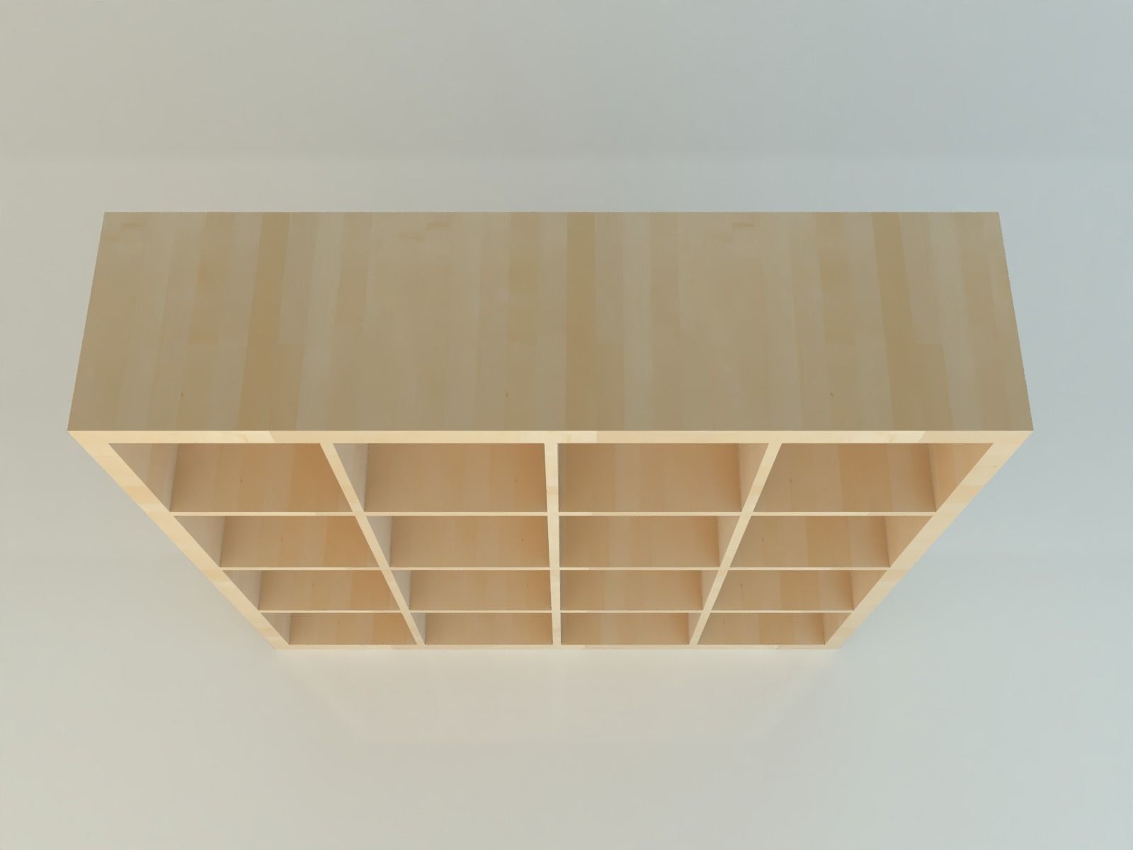 IKEA KALLAX 4x4 realistic measurements model Low-poly 3D model_3