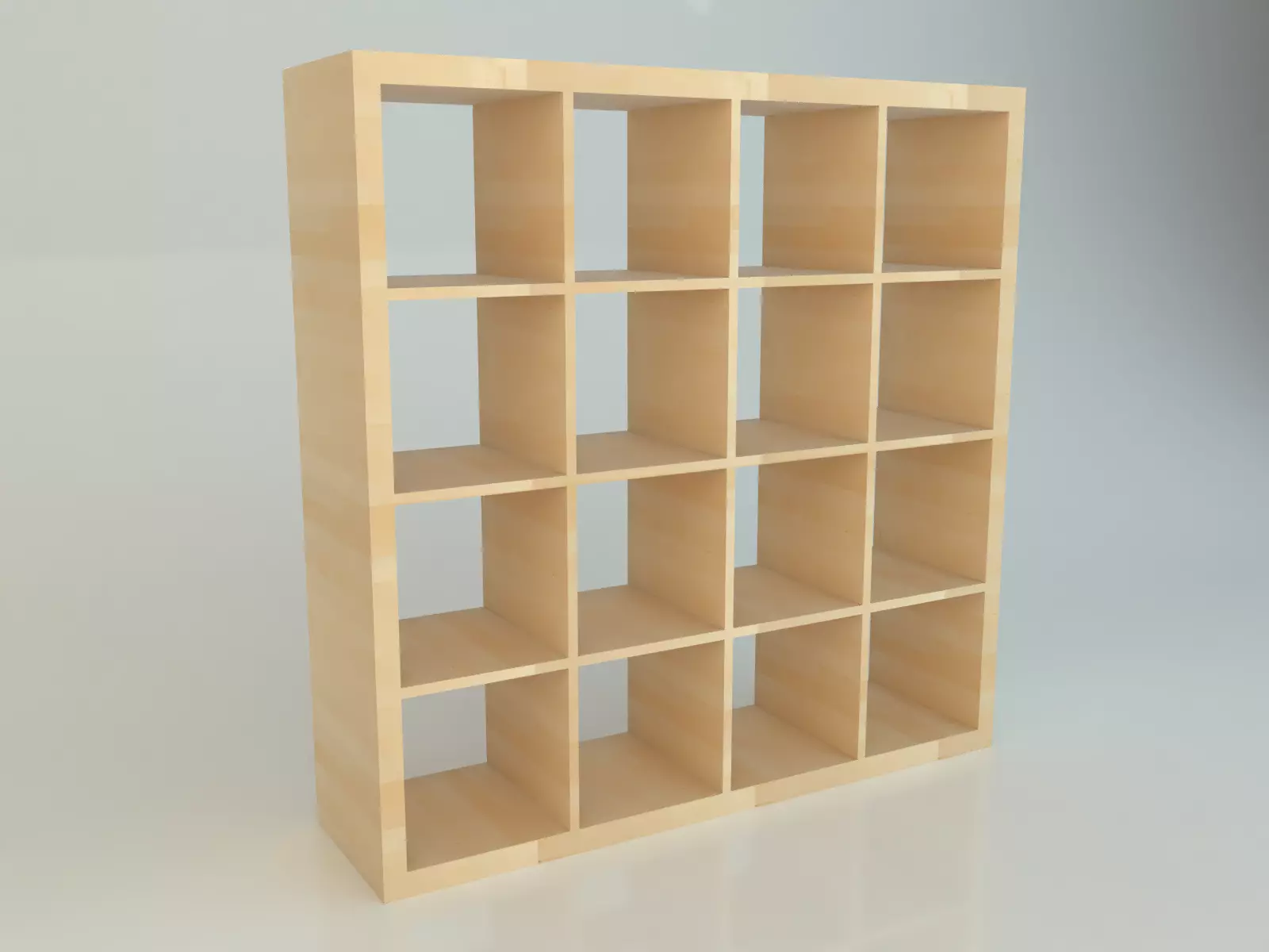 IKEA KALLAX 4x4 realistic measurements model Low-poly 3D model_0