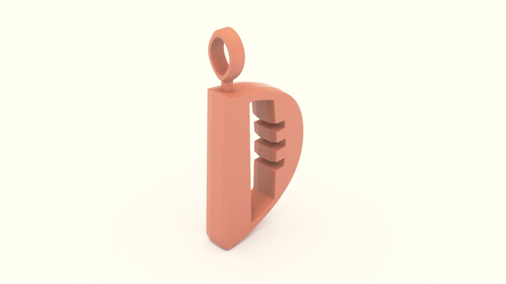 D Letter Pendant Platinum 3D print model_4