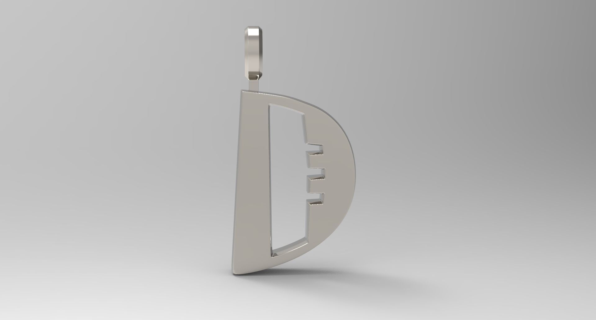 D Letter Pendant Platinum 3D print model_1