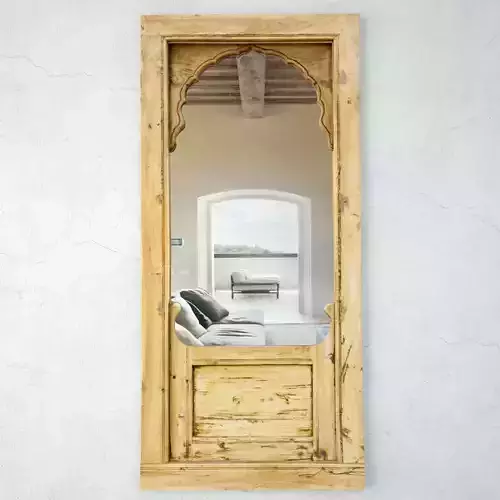 19th Century Bleached Mandwa Arch Mirror 3D model