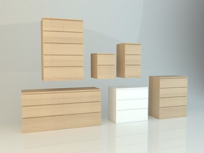 IKEA MALM series Low-poly 3D model