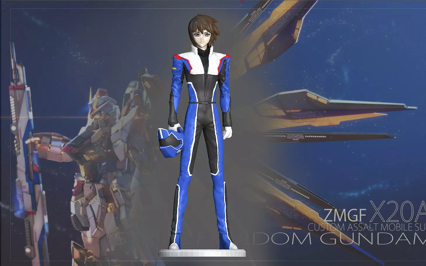 KIRA YAMATO 3D PRINT GUNDAM SEED DESTINY ANIME ANIMATION 3D print model_0