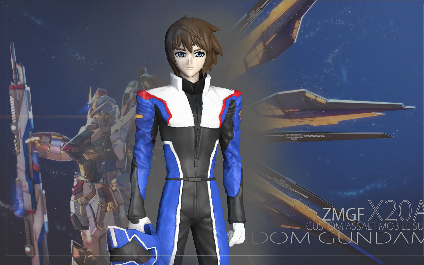 KIRA YAMATO 3D PRINT GUNDAM SEED DESTINY ANIME ANIMATION 3D print model_5