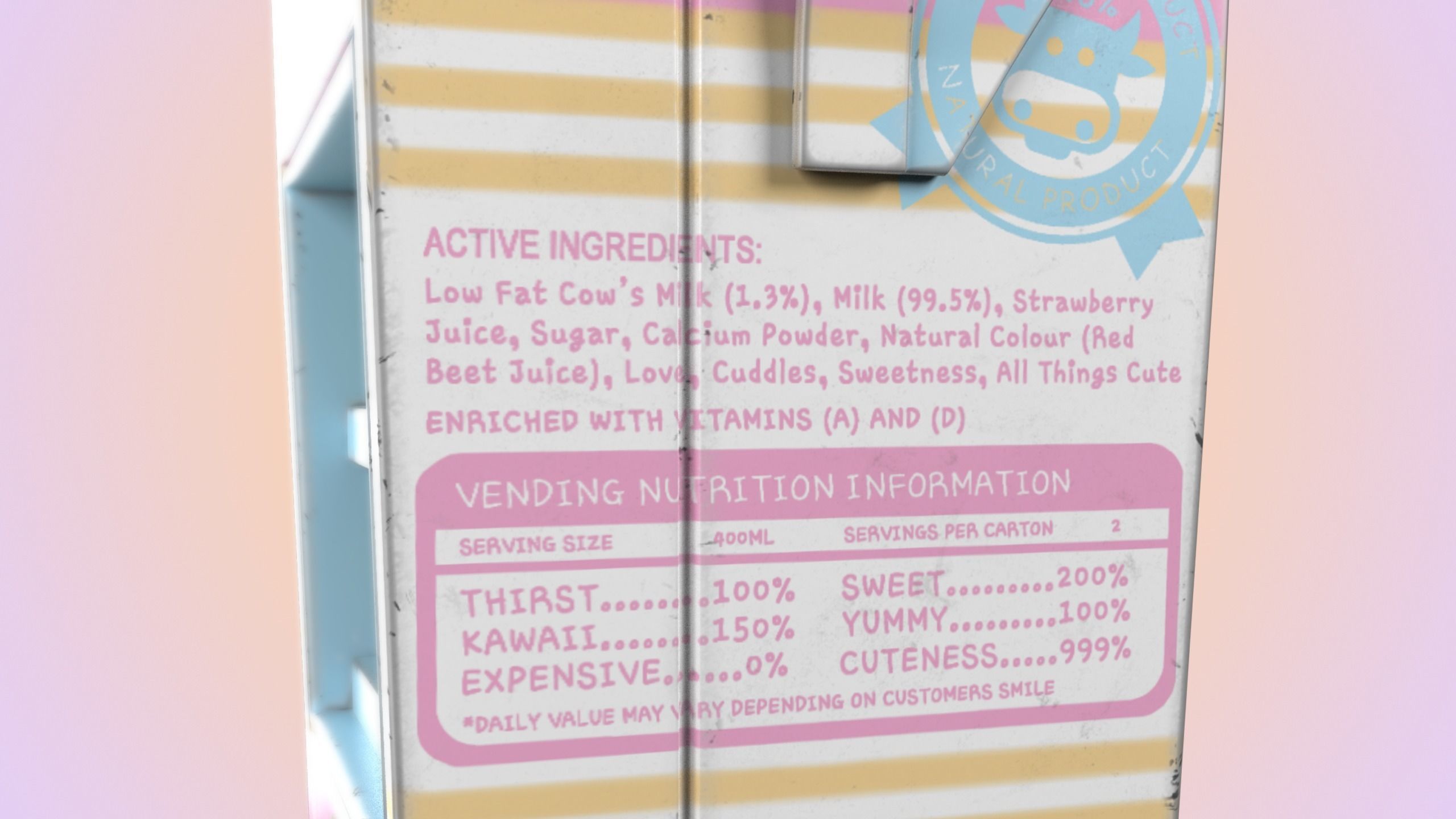 Cute Stylized Vending Machine PBR Low Poly Low-poly 3D model_6