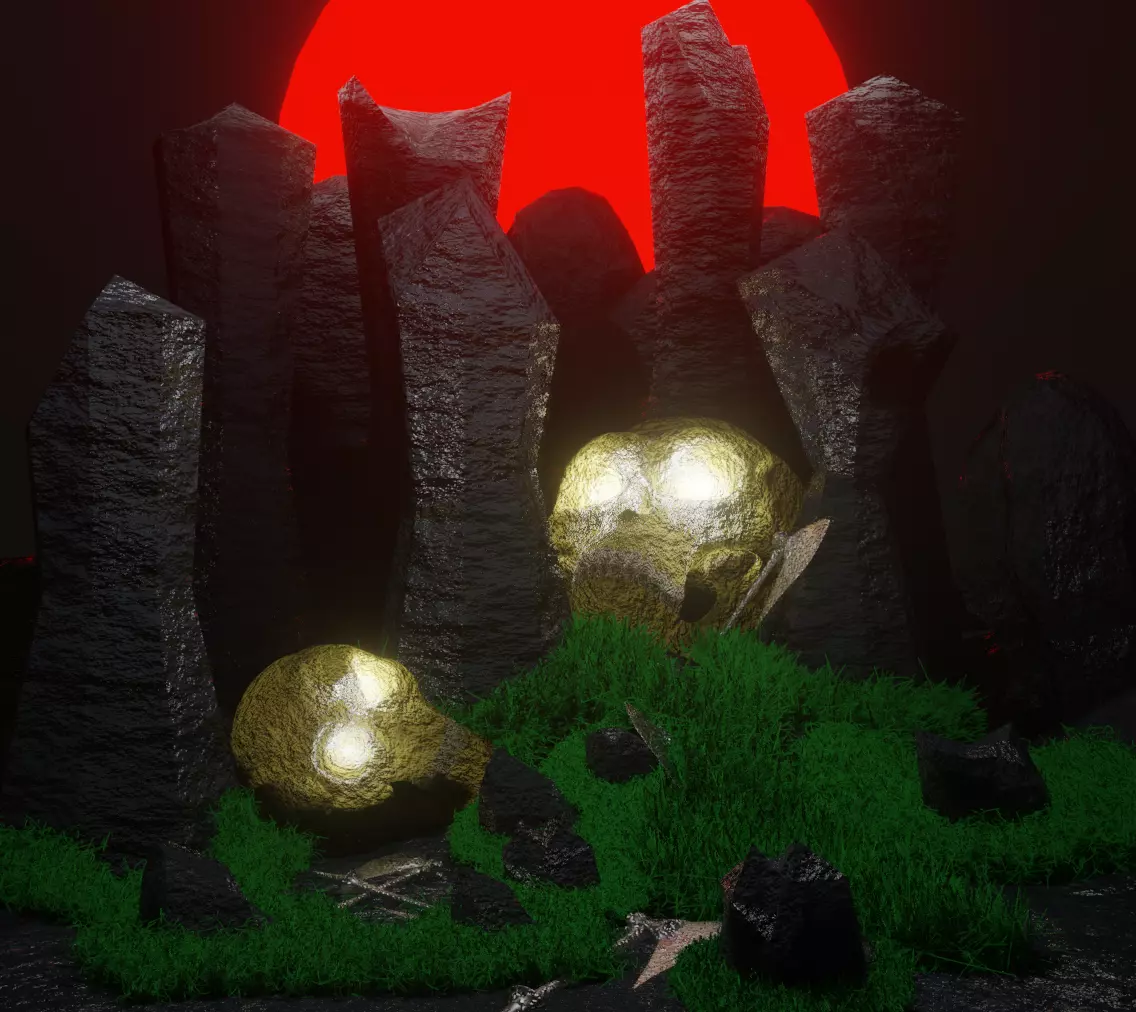 Skull Land 3D model_0