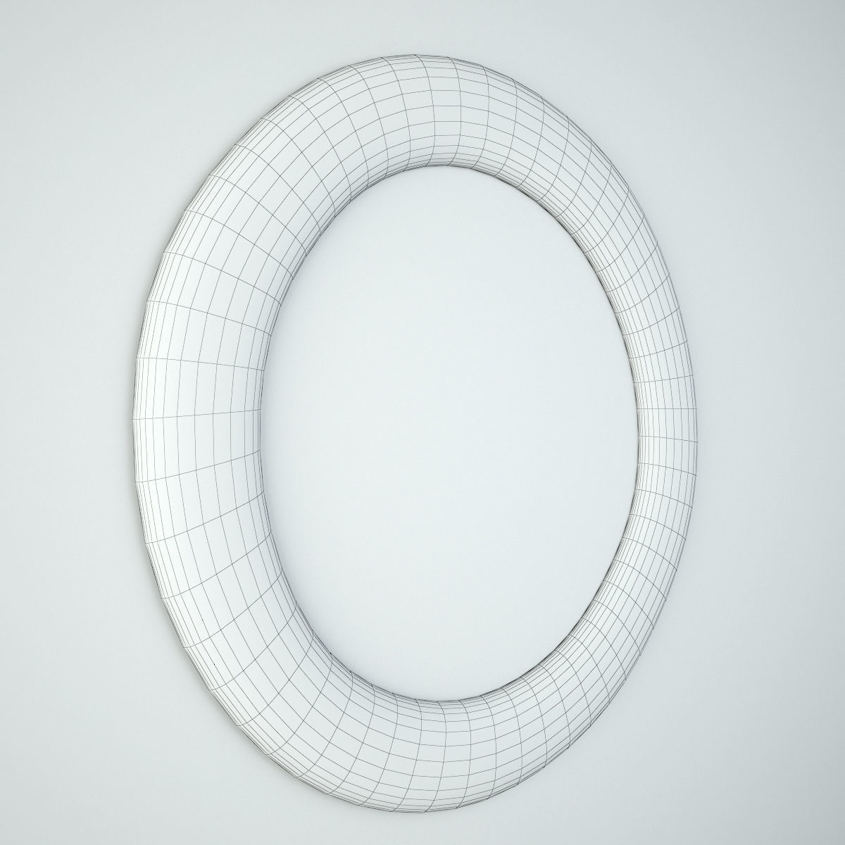 19th Century Ox Cart Wagon Wheel Mirror 3D model_4