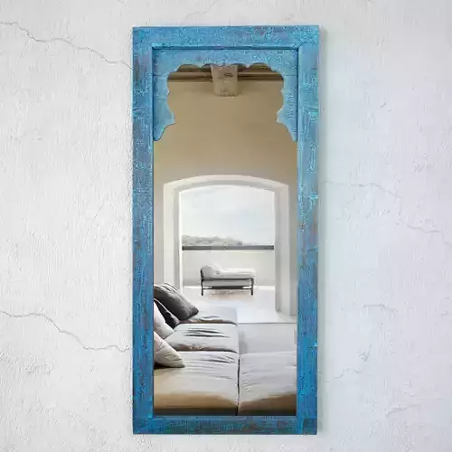 Antique Azure Ramgarh Haveli Framed Mirror 3D model