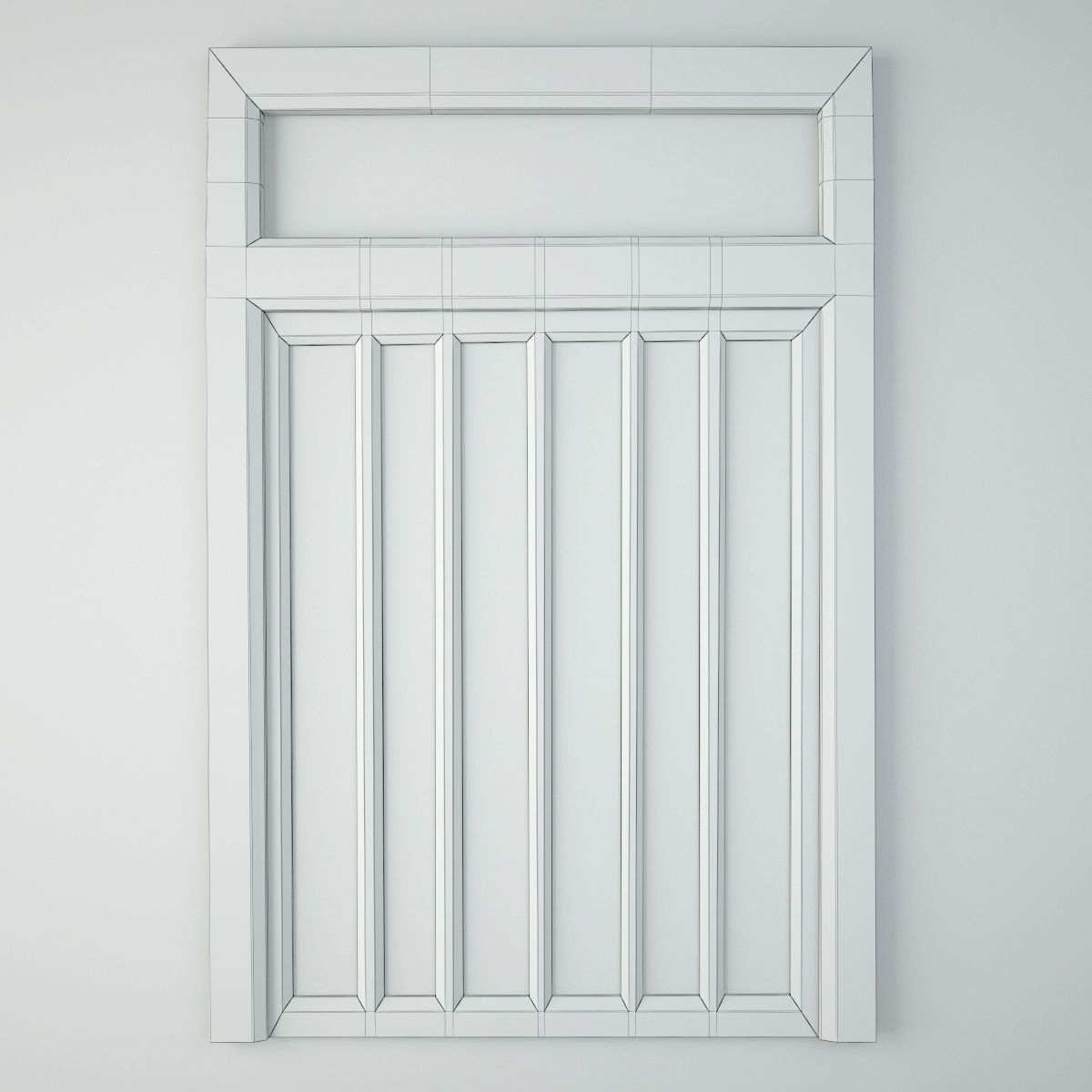 Antique Javanese Wall Panel Mirror 3D model_2