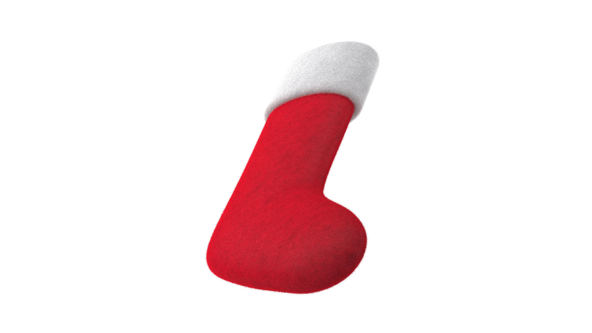 Christmas sock VrayFur 3D model_9
