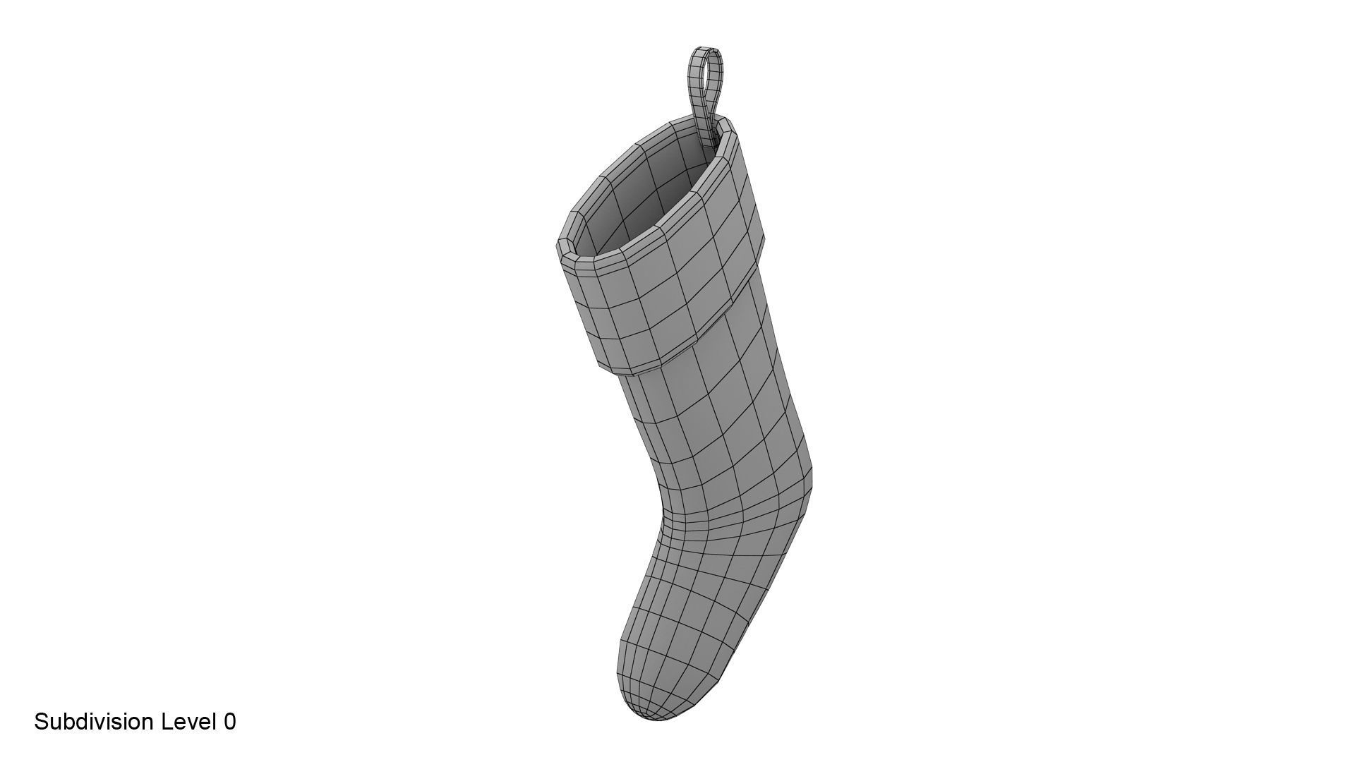 Christmas sock VrayFur 3D model_12