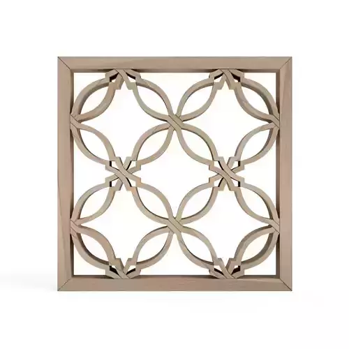Chochinshippo wooden frame with intricate design 3D print model