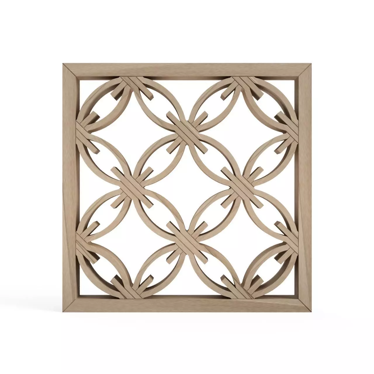 Shippokagero wooden wall panel with intricate design 3D print model_0