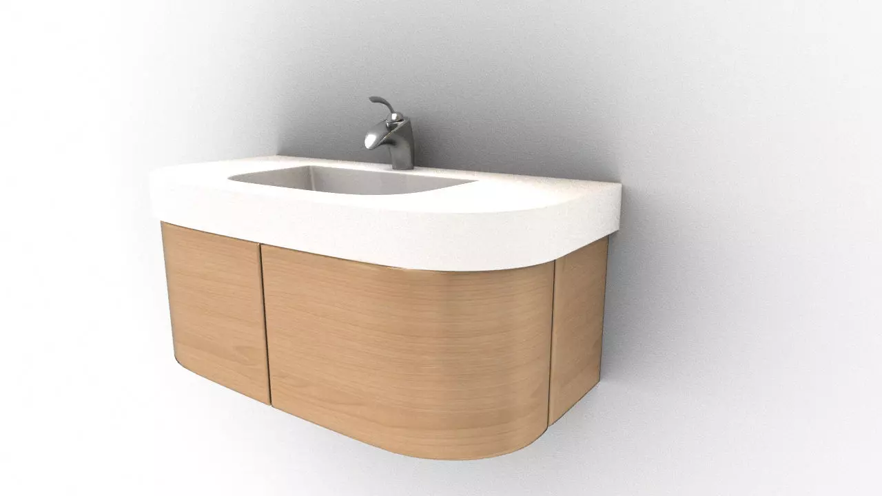 Wash Basin stand 3D model_0