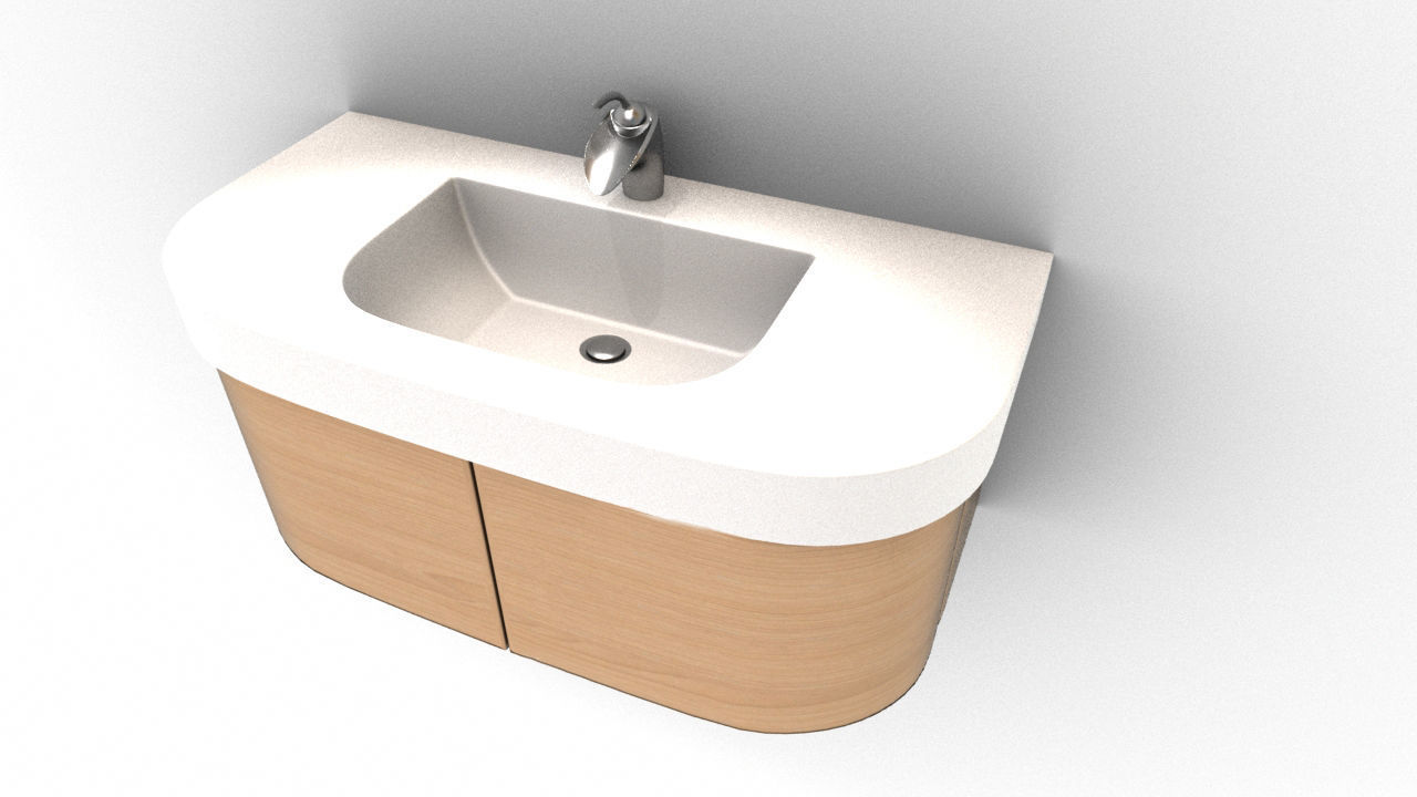 Wash Basin stand 3D model_1