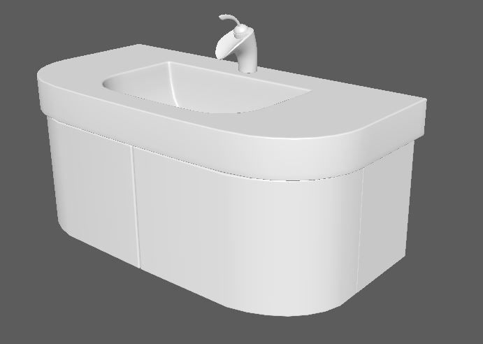Wash Basin stand 3D model_3