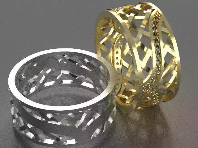 wedding ring full set 20parts 20 stl 20 3dm rw00004