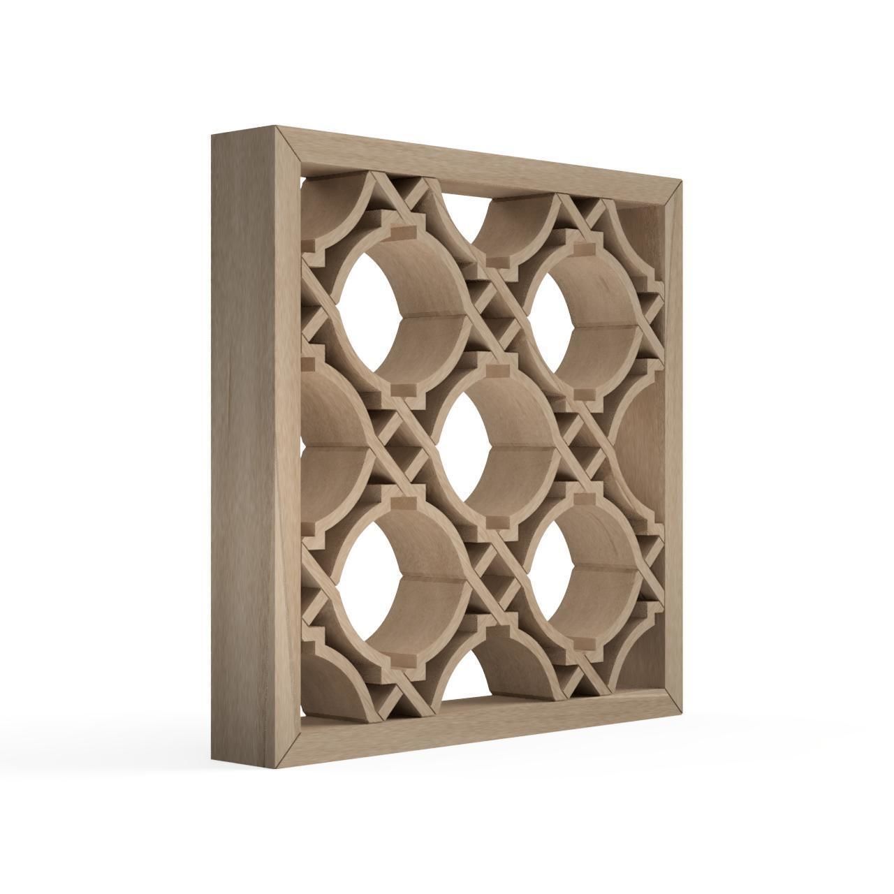 Chochintsunagi wooden frame with intricate design 3D print model_2