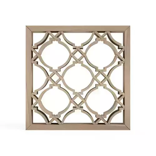 Chochintsunagi wooden frame with intricate design 3D print model
