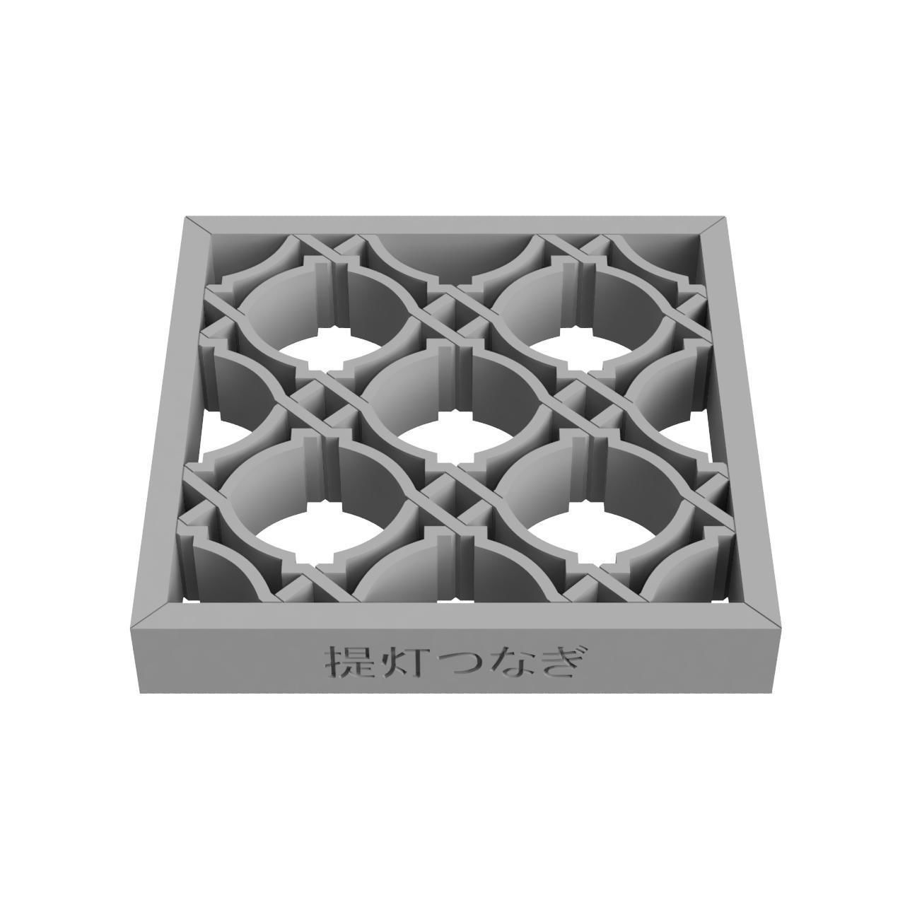 Chochintsunagi wooden frame with intricate design 3D print model_3