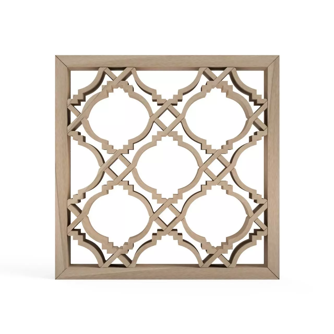 Kawarichochin wooden wall panel with ornate design 3D print model_0