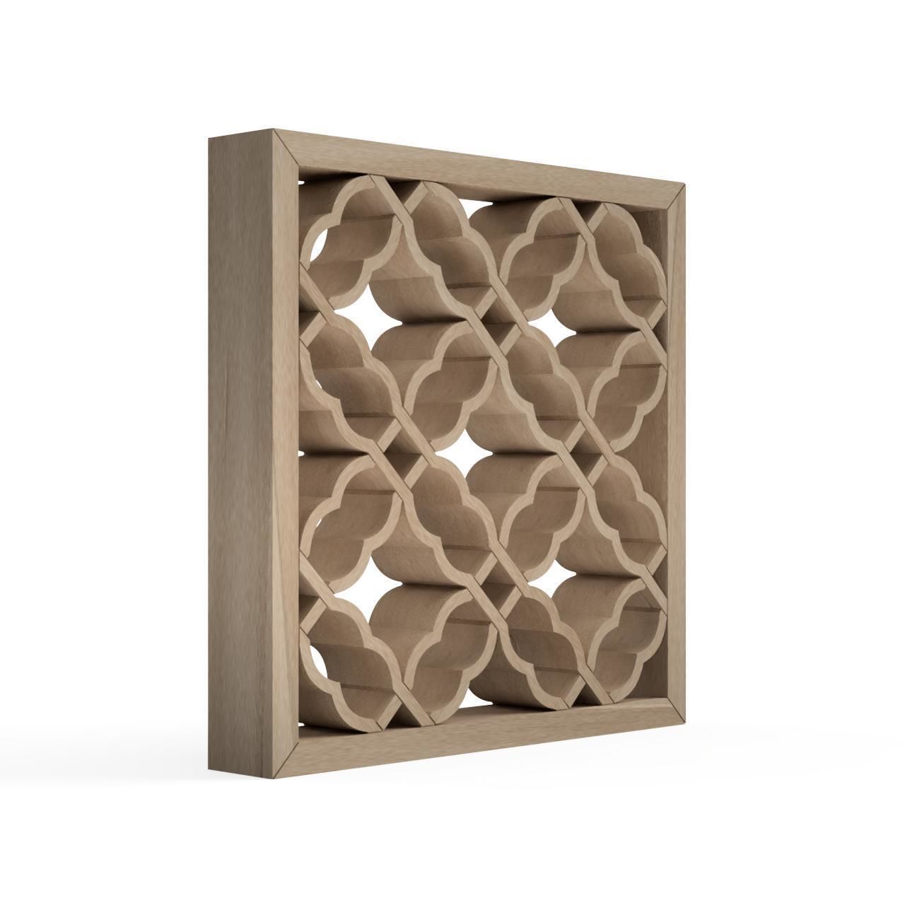 Maganeotafuku wooden frame with lattice design 3D print model_2