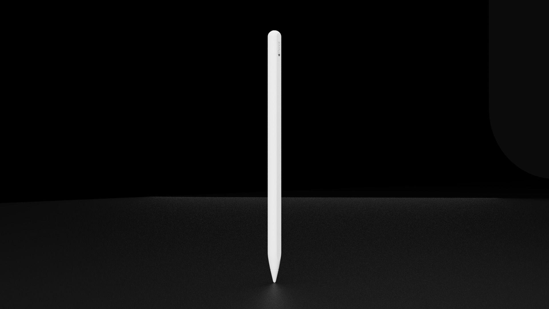 Apple Pencil 2 In Official Design Low-poly 3D model_3