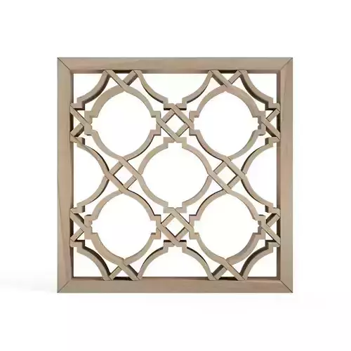 Chochinkuzushi wooden frame with intricate design 3D print model