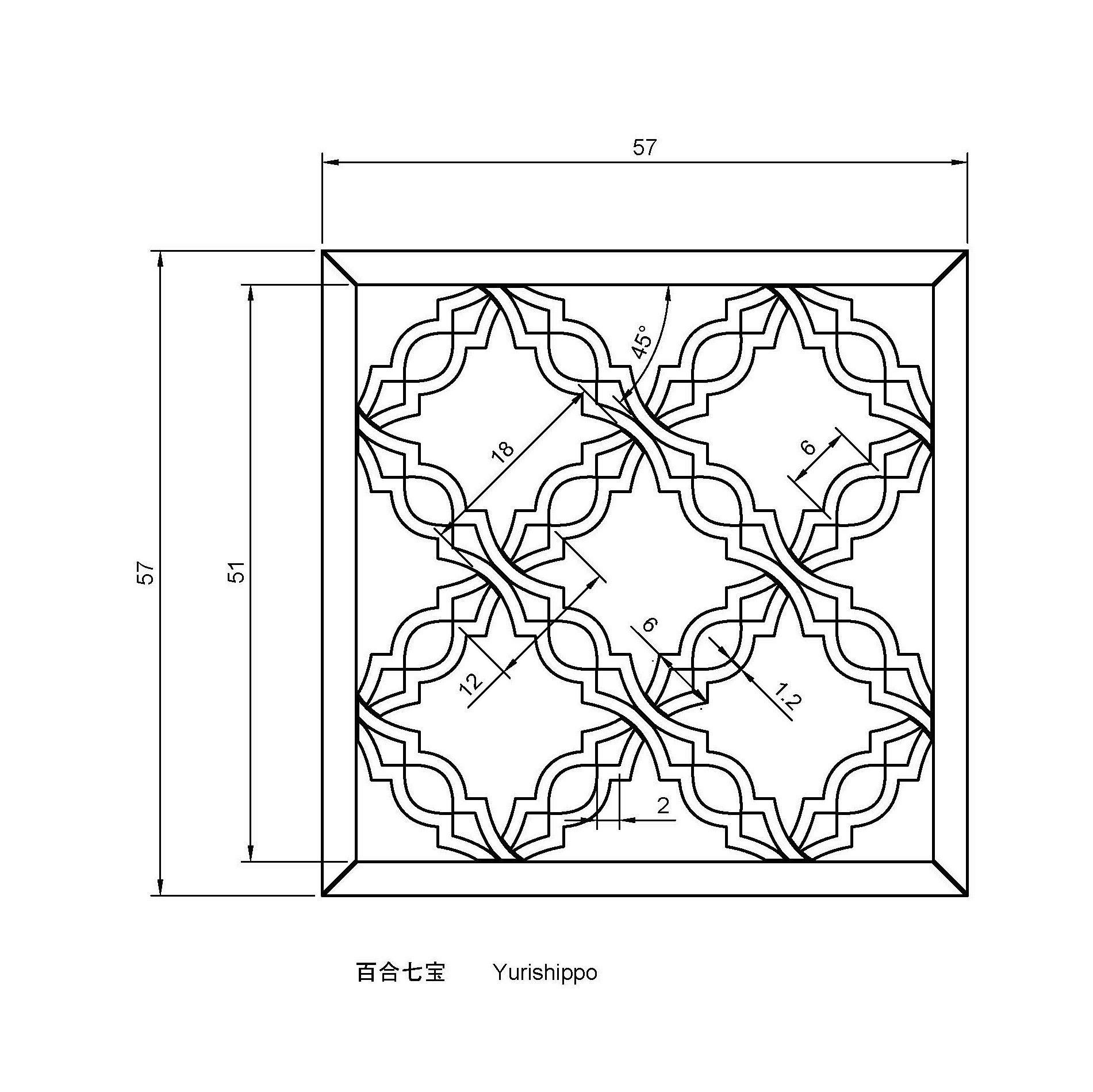 Yurishippo wooden wall panel with intricate design 3D print model_1