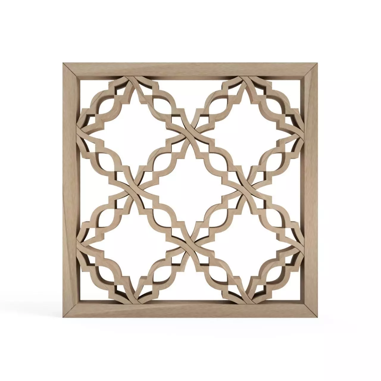 Yurishippo wooden wall panel with intricate design 3D print model_0