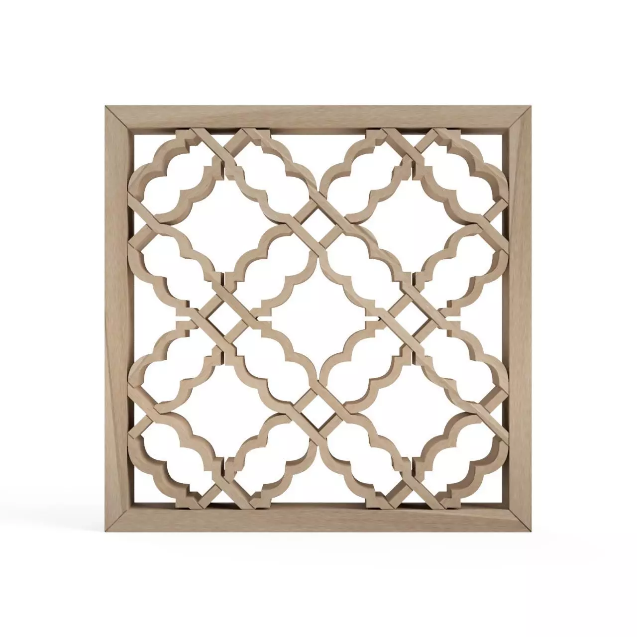Kawariotafuku wooden lattice wall panel 3D print model_0