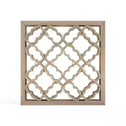 Kawariotafuku wooden lattice wall panel 3D print model
