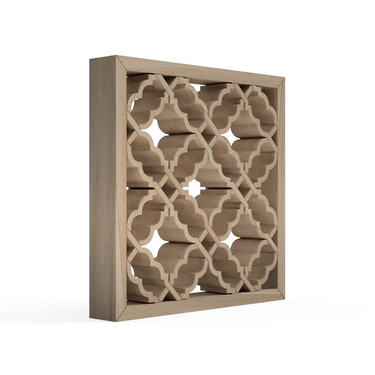 Kawariotafuku wooden lattice wall panel 3D print model_2