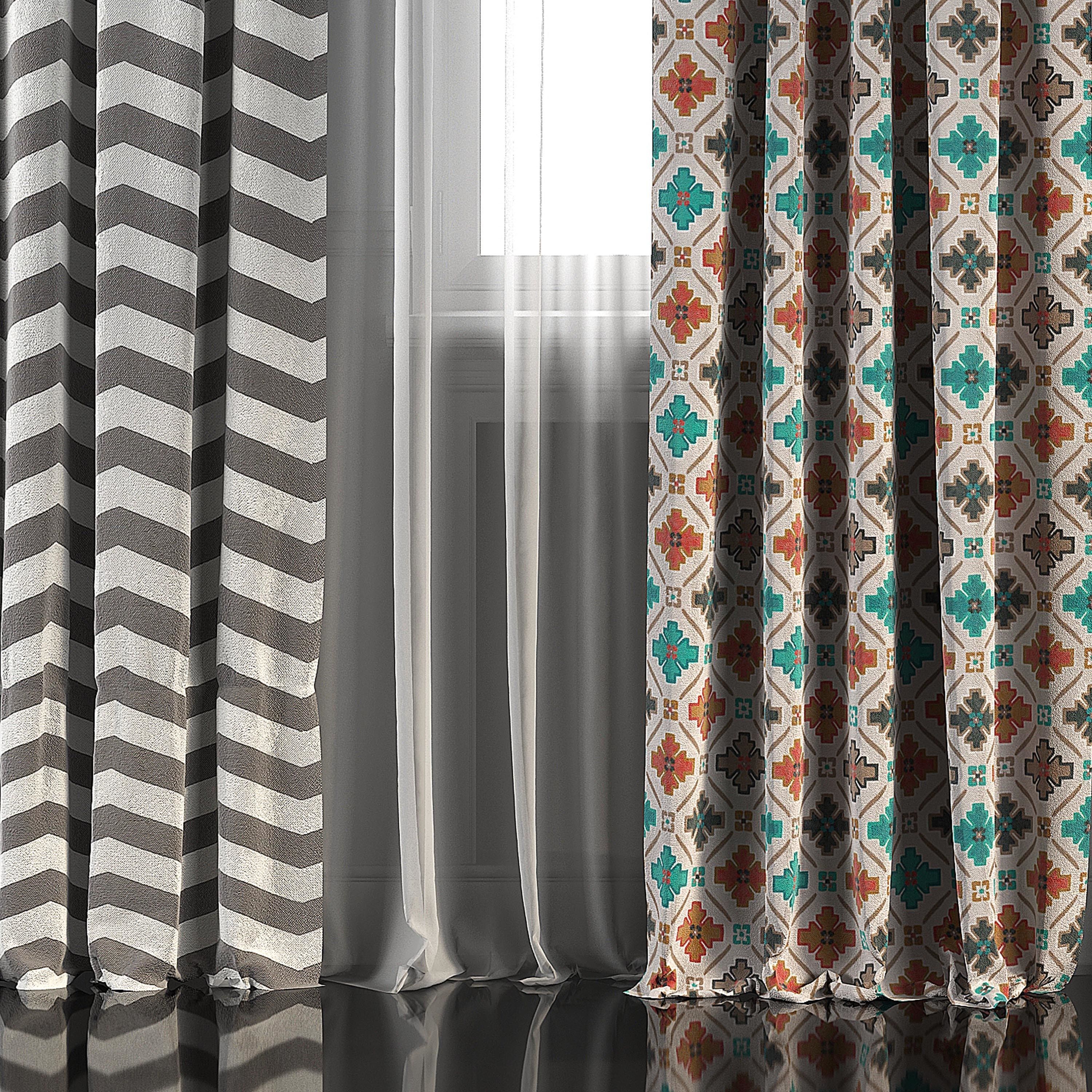 Curtain Set 95 3D model_2