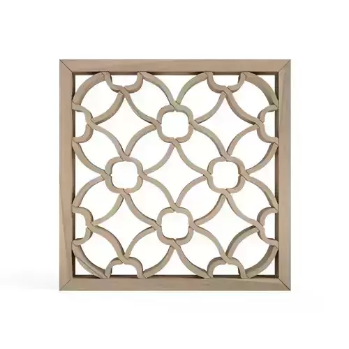 Komochishippo wooden wall panel with intricate design 3D print model