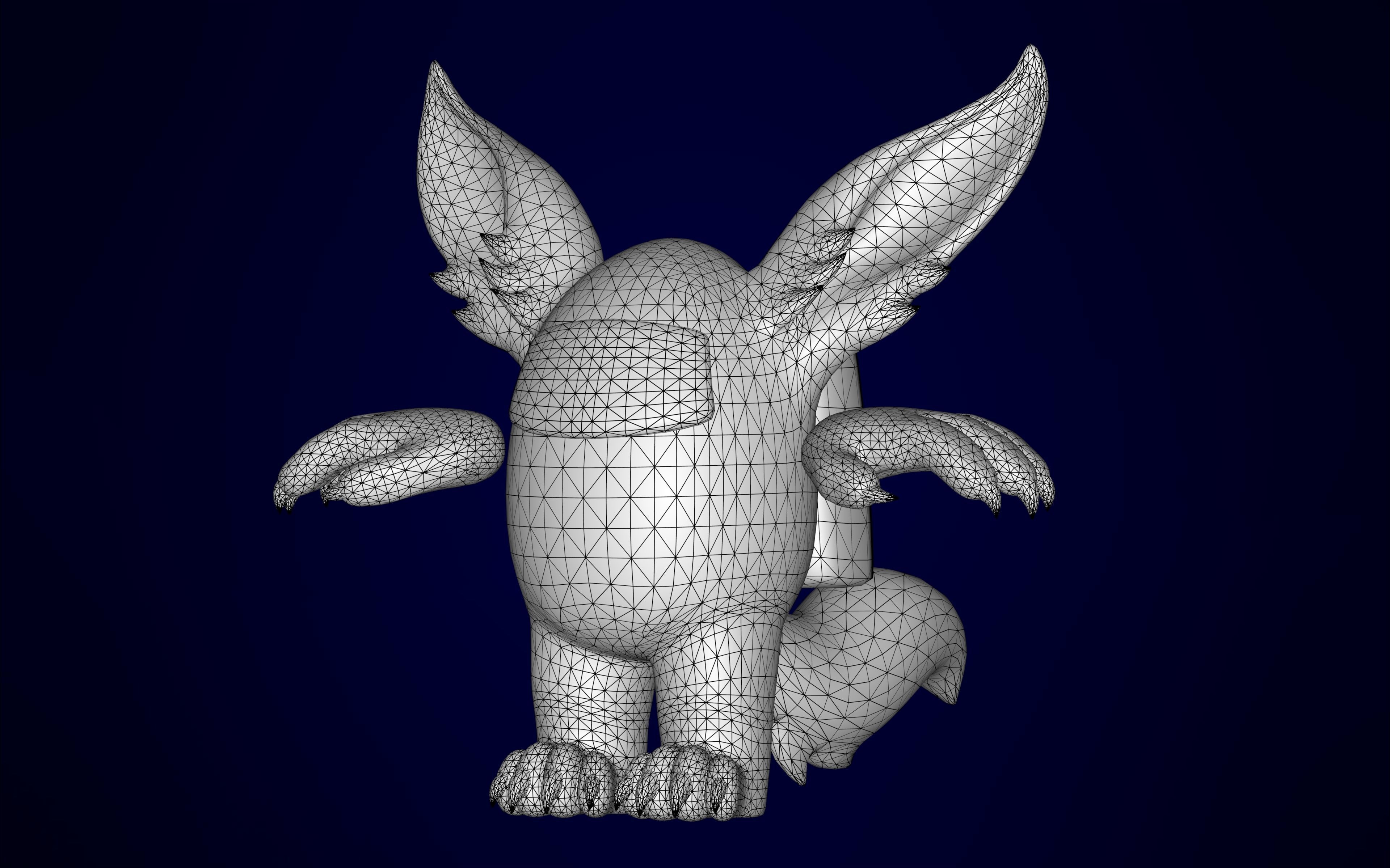 Among Us Cyan Werewolf Low-poly 3D model_15