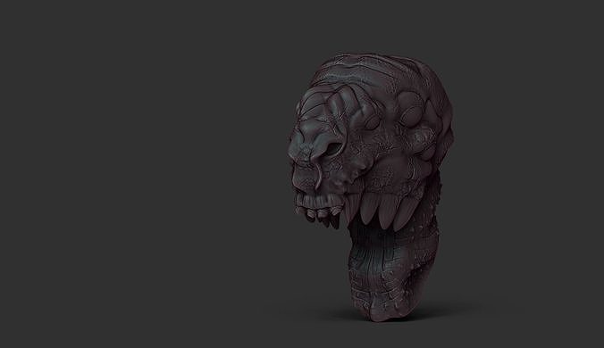 monster head cumba bust 3D print model